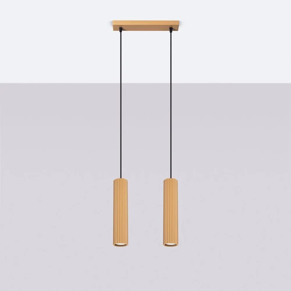 Závesné svietidlo v zlatej farbe Gleam – Sollux