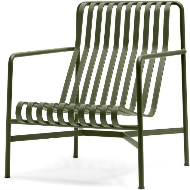 HAY Stolička Palissade Lounge Chair High, olive