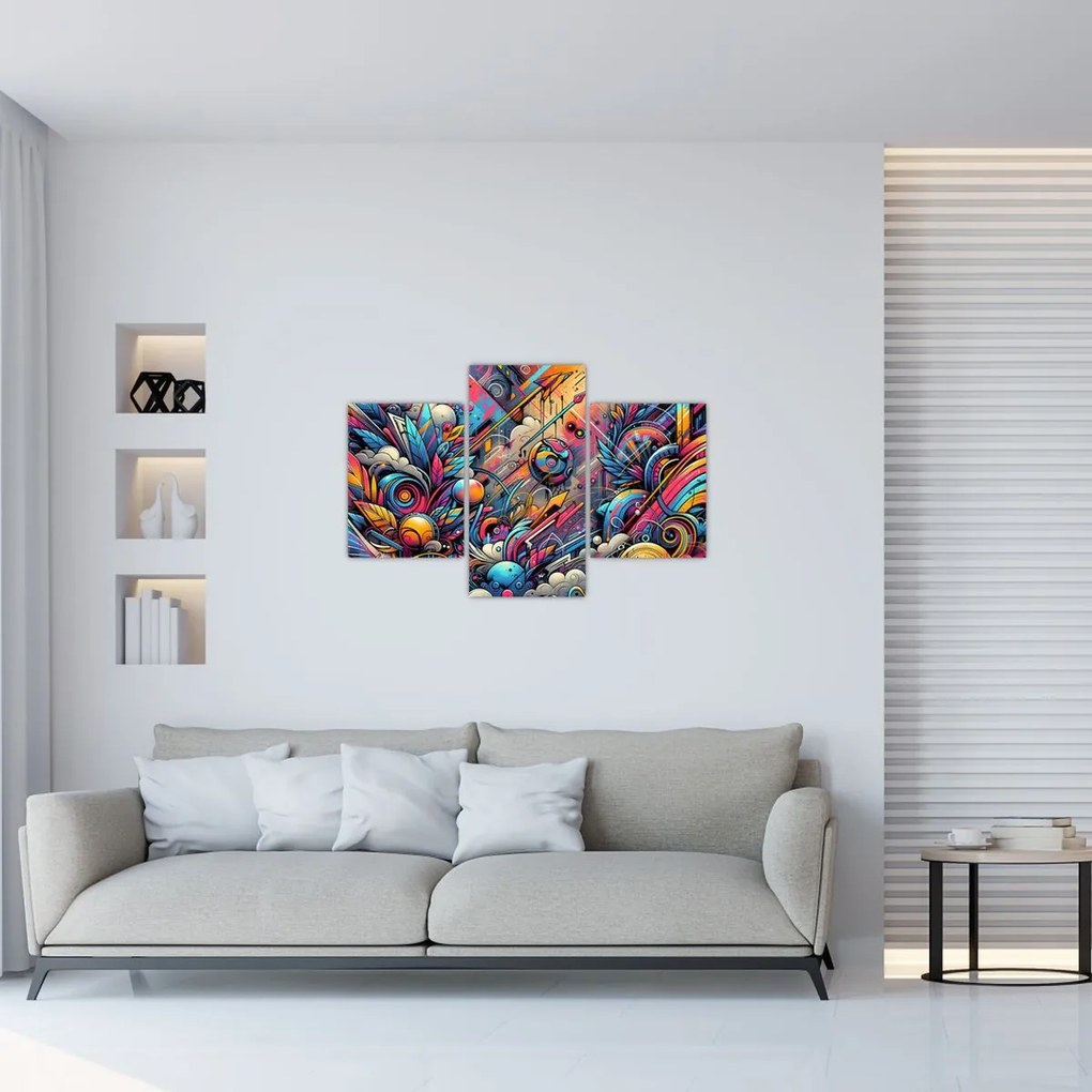 Obraz - Pestrofarebné graffiti (90x60 cm)