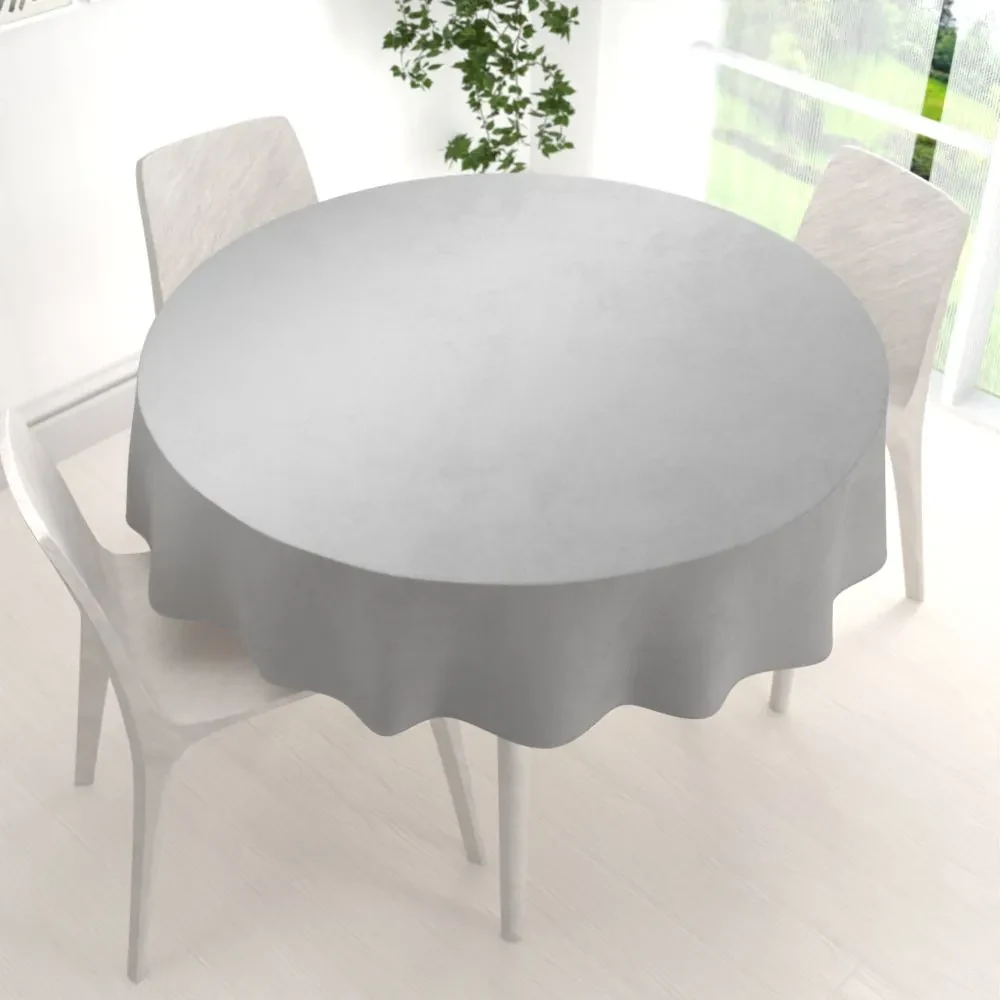 Biante Zamatový okrúhly obrus Velvet Premium SVP-039 Sivý Ø 90 cm
