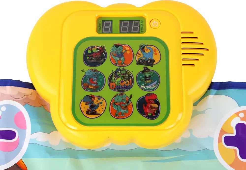 LEAN Toys Tanečná podložka s motívom dinosaura 90 cm x 86 cm