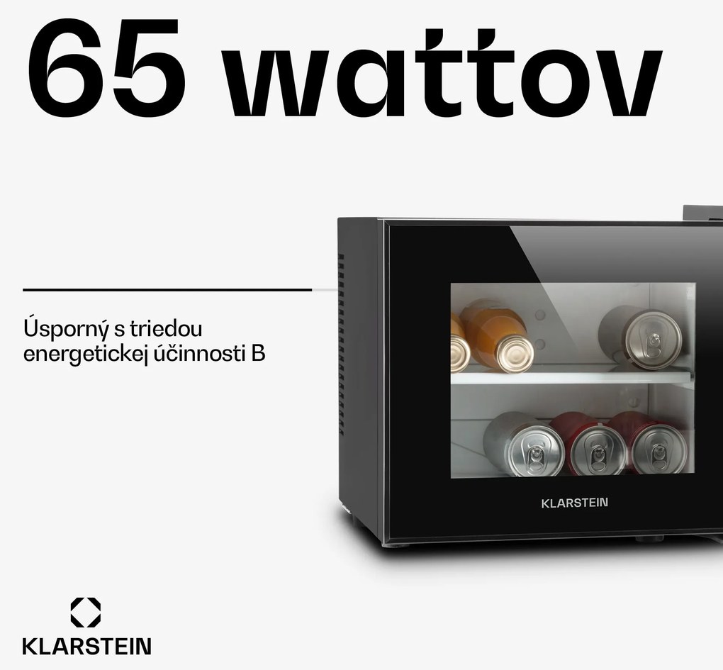 Klarstein Happy Hour, mini chladnička, 10 l, energet. trieda B, 65 W, čierna