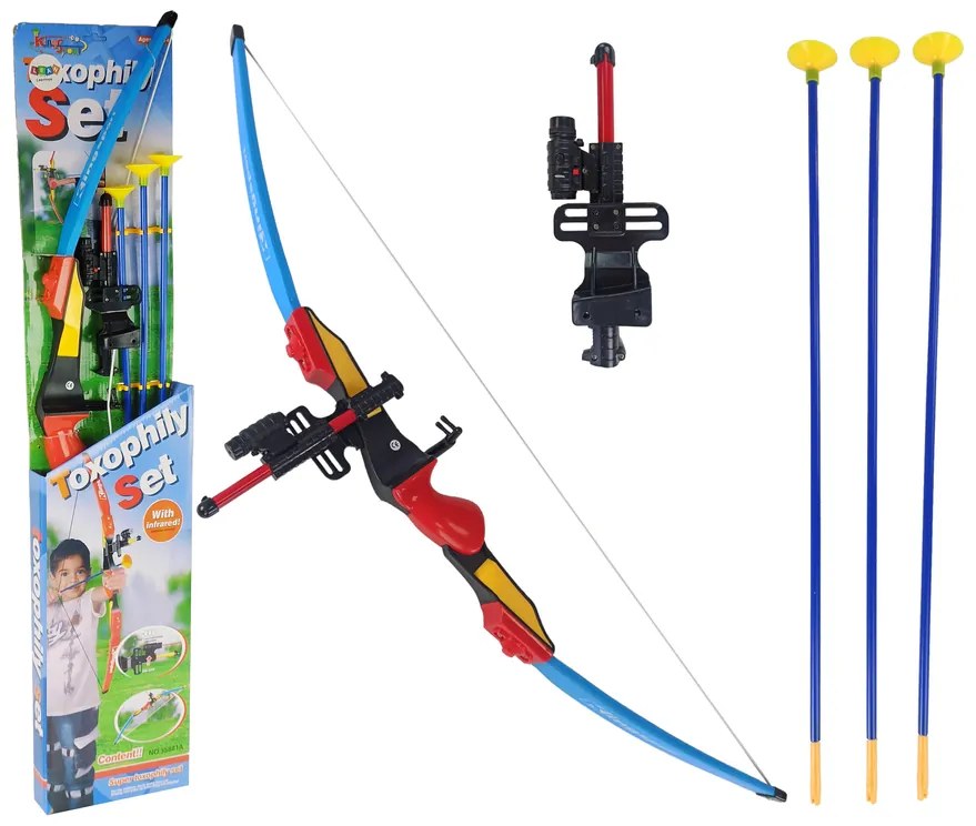 LEAN TOYS Lukostrelecký set s mieridlom so šípmi 98cm