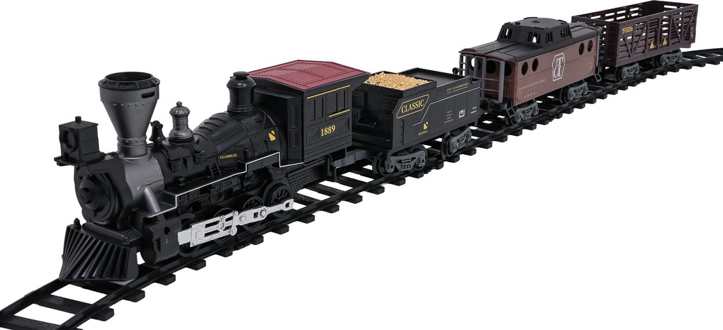 Ramiz Retro dopravná železnica so svetelnou, zvukovou a dymovou funkciou 172cm