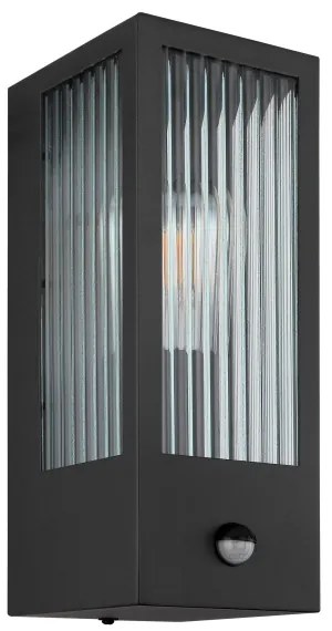 Globo 31980S-Vonkajšie nástenné svietidlo so senzorom GUNDULA 1xE27/60W/230V IP44