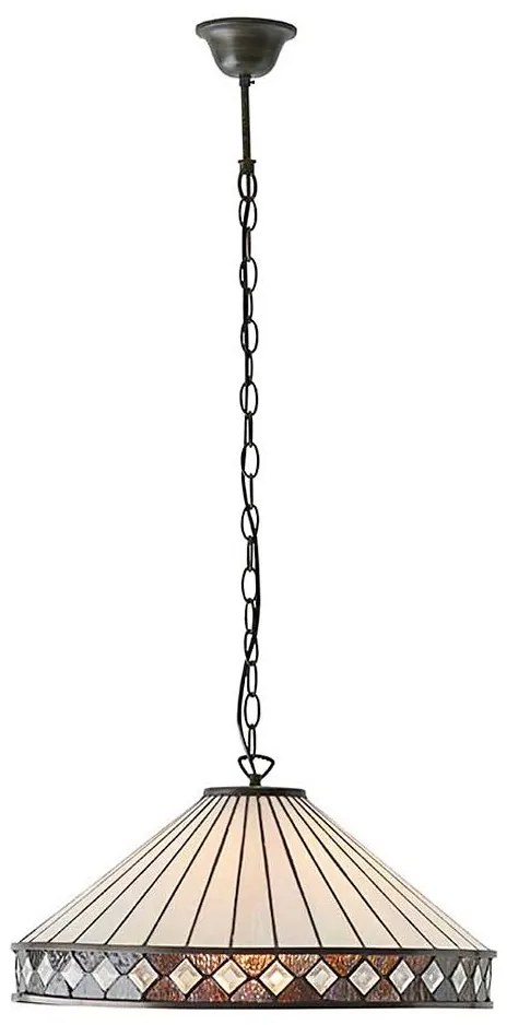 Endon 64147 - Závesný luster na reťazi Tiffany FARGO 1xE27/60W/230V priemer 50 cm