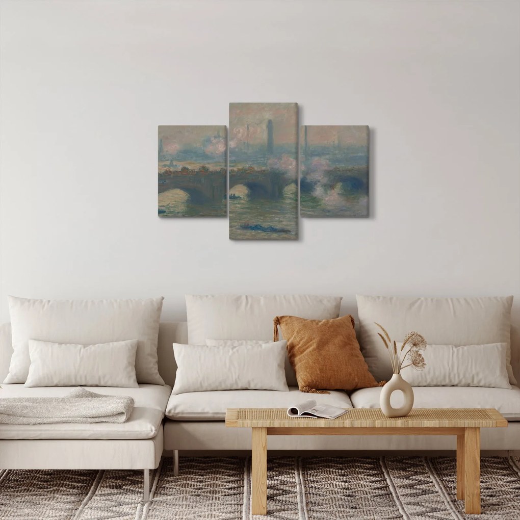 Obraz - Claude Monet, Waterloo Bridge, Gray Day, reprodukcia (90x60 cm)