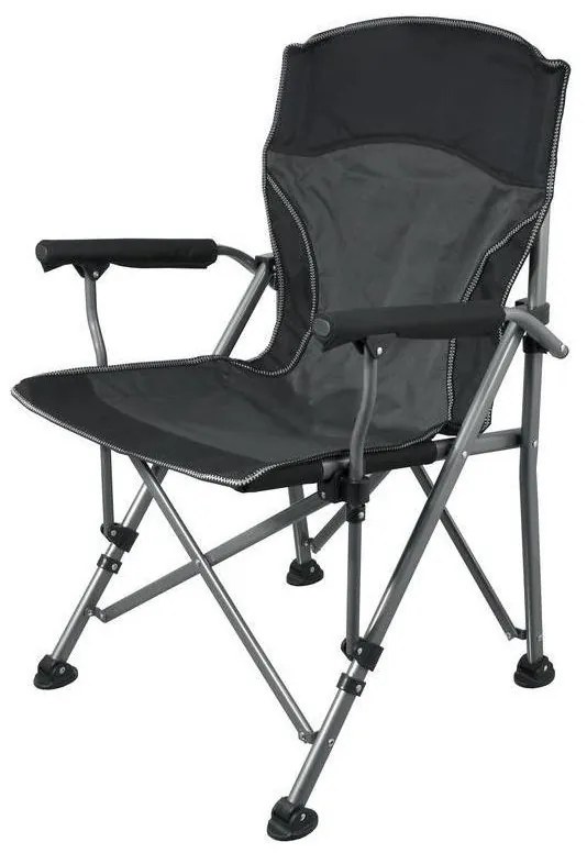 Skladacia kempingová stolička čierna