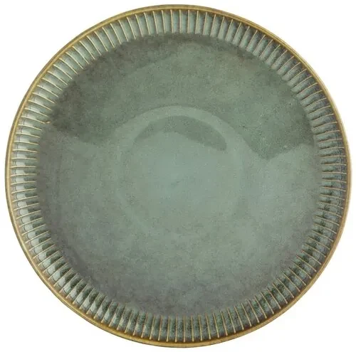 Altom Porcelánový plytký tanier Reactive Sage, 26 cm