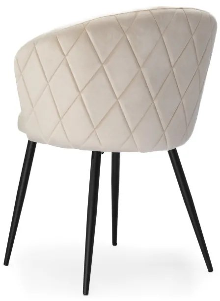 Jedálenská stolička HAMPTON zamatová, béžová