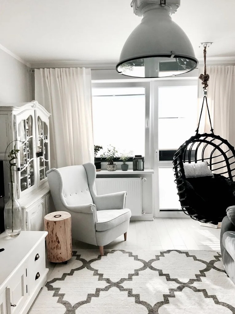 Koberec SKETCH - F343 Marocká mreža, krémovo - sivý