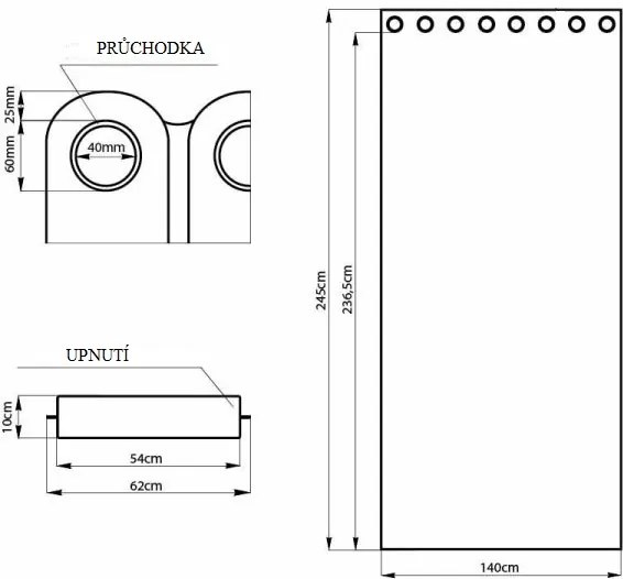 Záclona AmeliaHome Velvet II fialovo/ružový, velikost 140x245