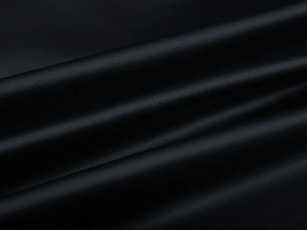 Biante Saténový záves LUX-026 Čierny 140x160 cm