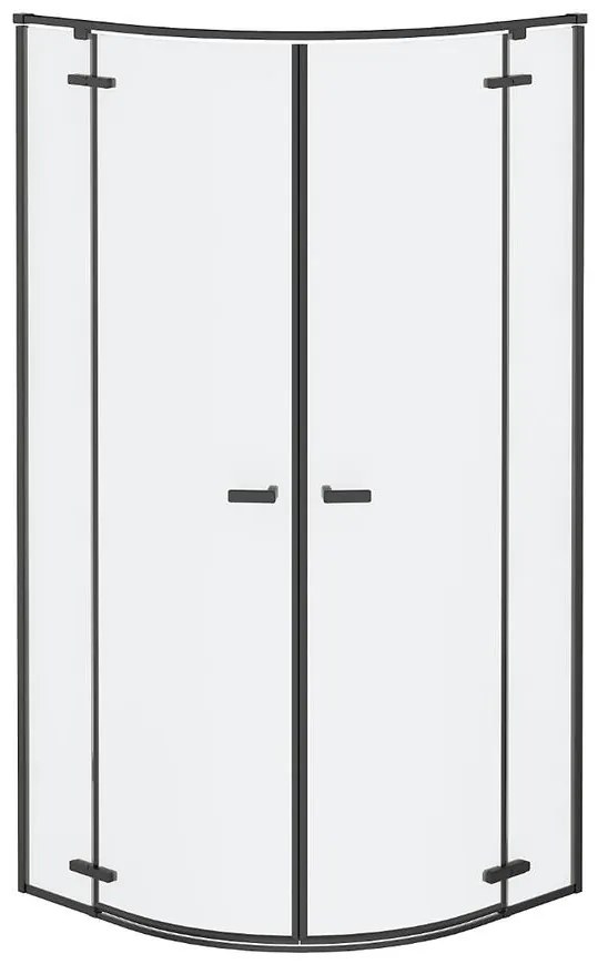 Sprchový kút polkruhový Delta2 90x90195 black