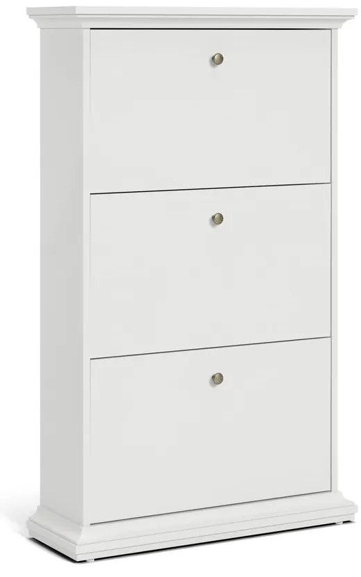 Biela výklopná skrinka na topánky Paris – Tvilum