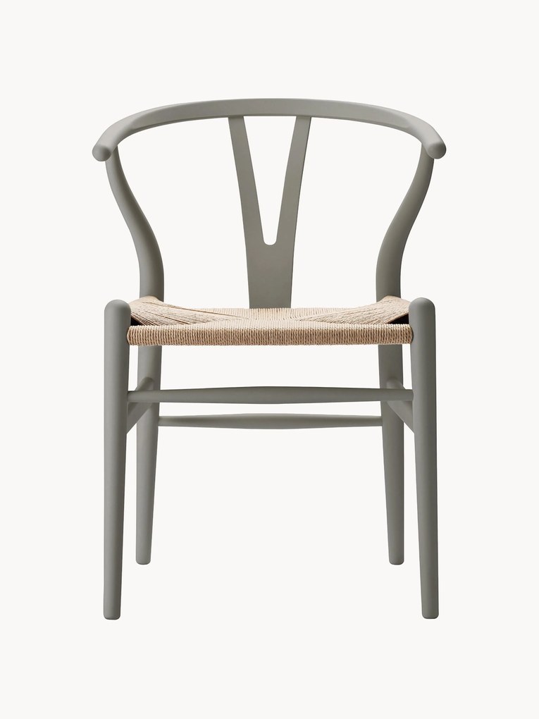 Drevená stolička's ručne tkaným sedadlom CH24 Wishbone Chair