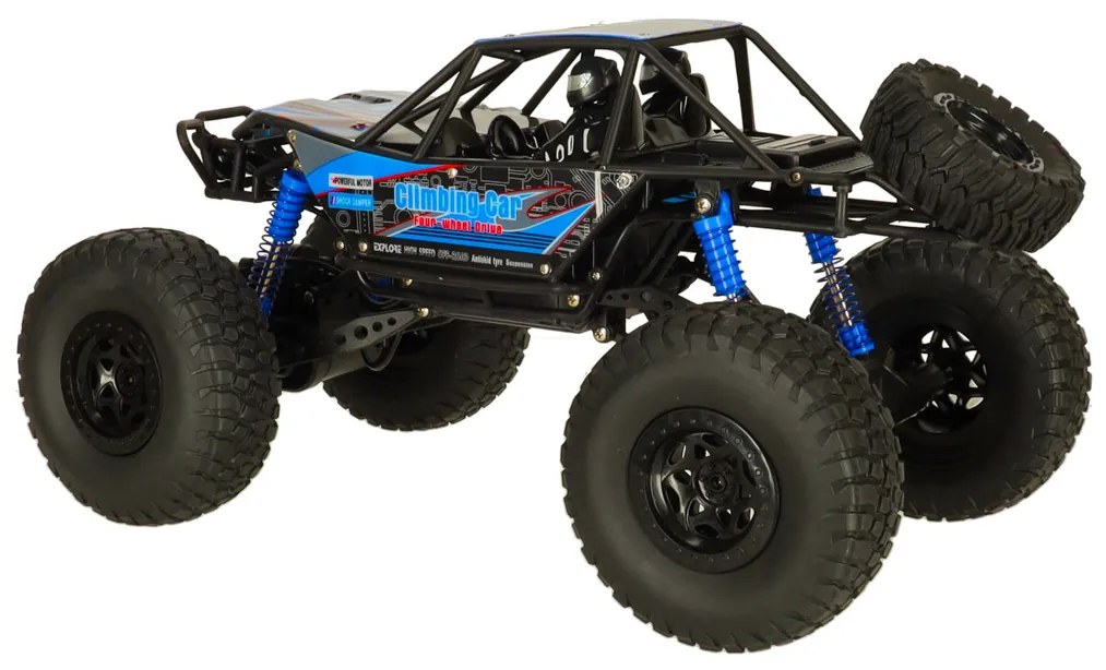 KIK RC Crawler Climbing Car 1:10 4WD, diaľkovo ovládané terénne auto, modré