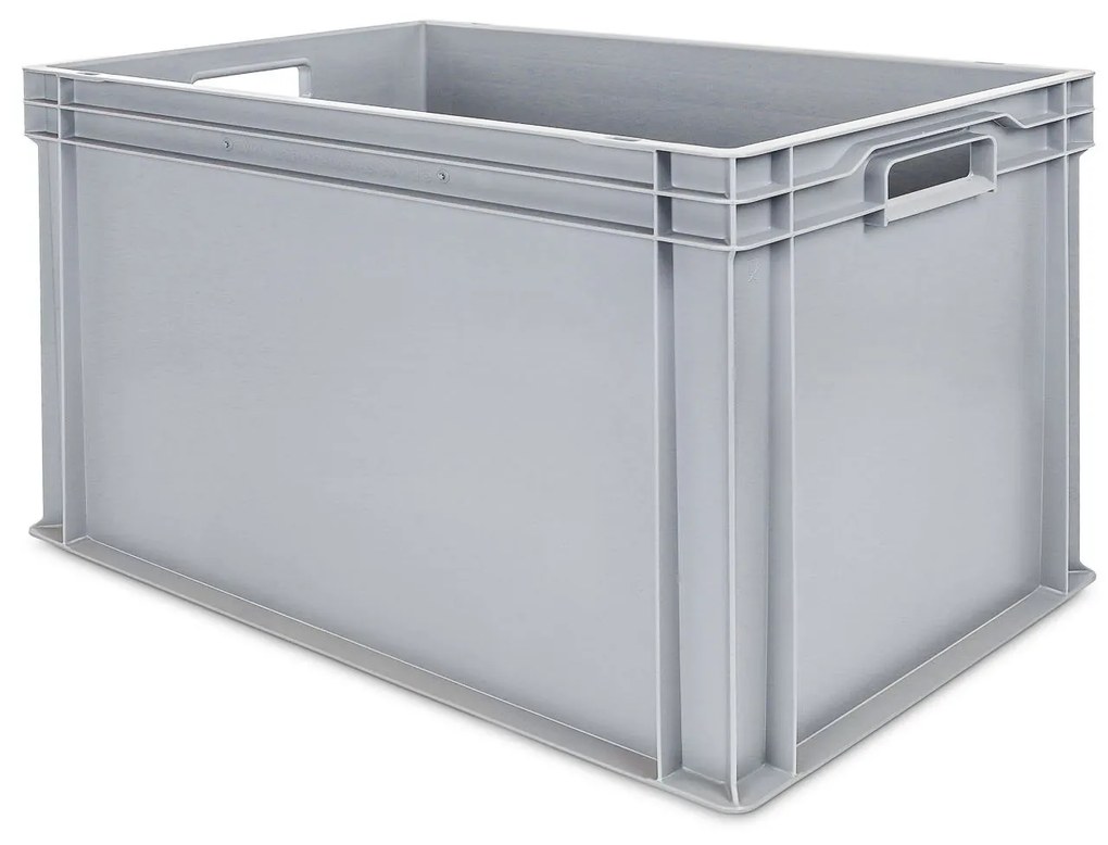 Sada 2 kusov - UNISTA Euro prepravka s otvorenými rukoväťami 64-420 - sivá