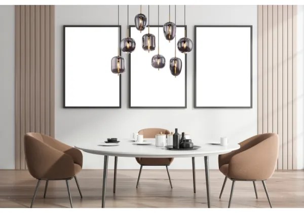 Globo 15345-8MM - Luster na lanku BLACKY I 8xE14/40W/230V