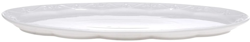 Porcelánový servírovací oválny podnos s čipkou Provence lace - 20*40 cm