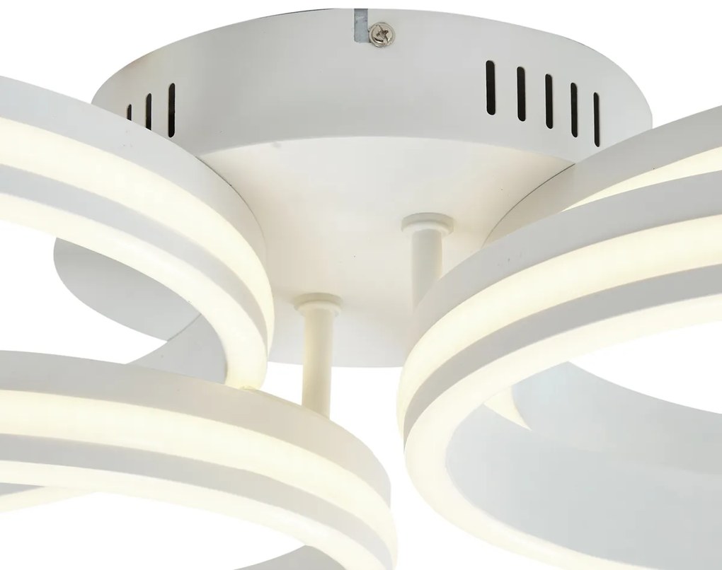 Stropné svietidlo biele vrátane LED 3-krokové stmievateľné 4-svetelné - Navara