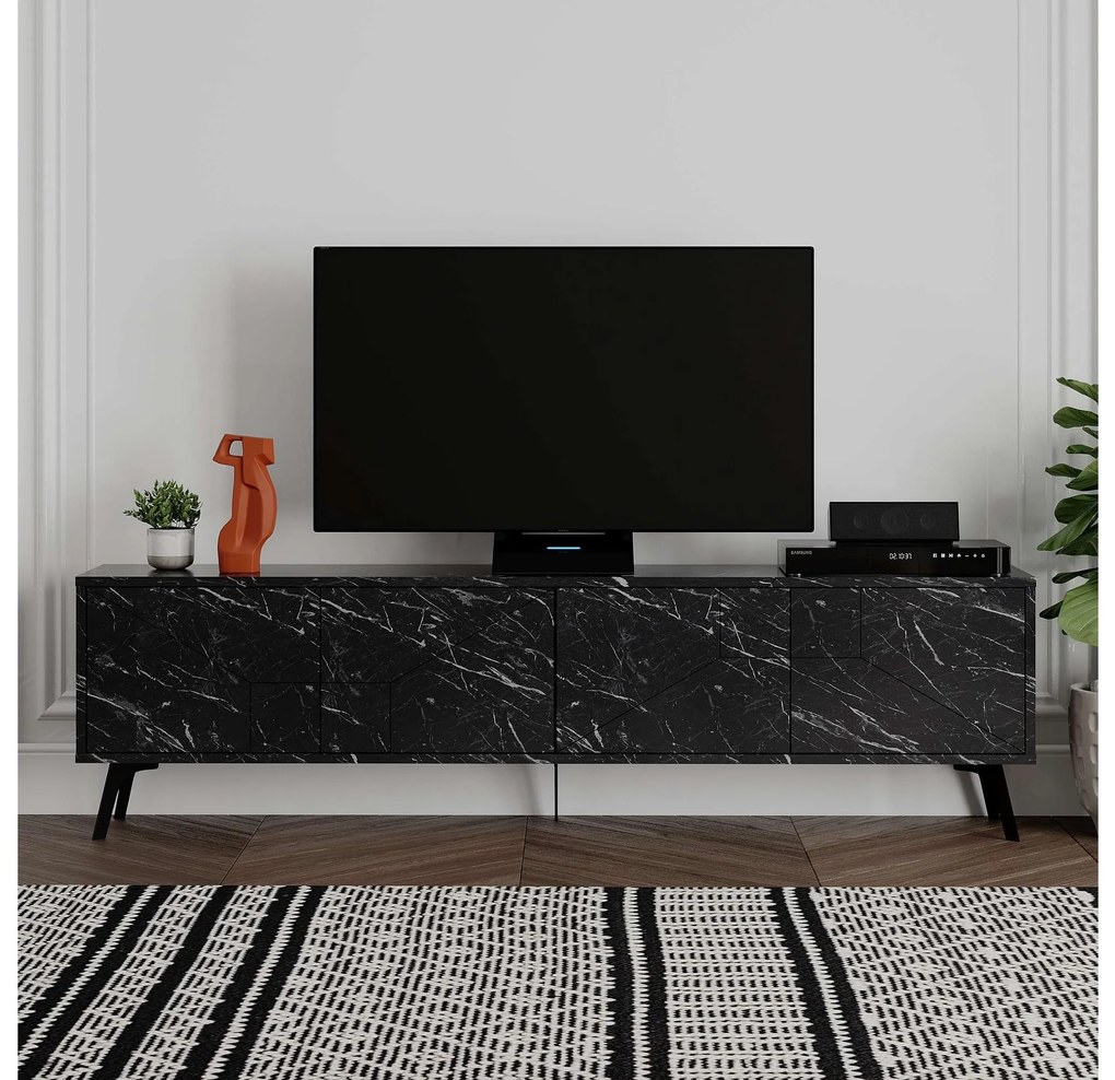 TV stolík/skrinka Duben (čierna). Akcia -18%. Vlastná spoľahlivá doprava až k Vám domov. 1102081