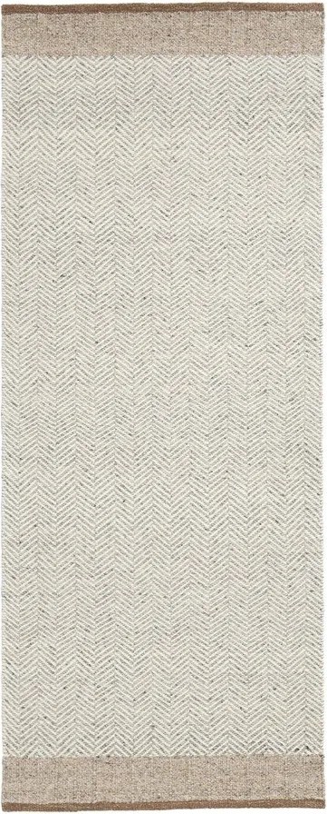 Béžový obojstranný/ručne tkaný vlnený behúň 80x200 cm Nifelia – Kave Home