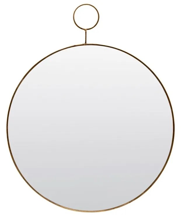 House Doctor Zrkadlo LOOP okrúhle 38 cm mosadzné