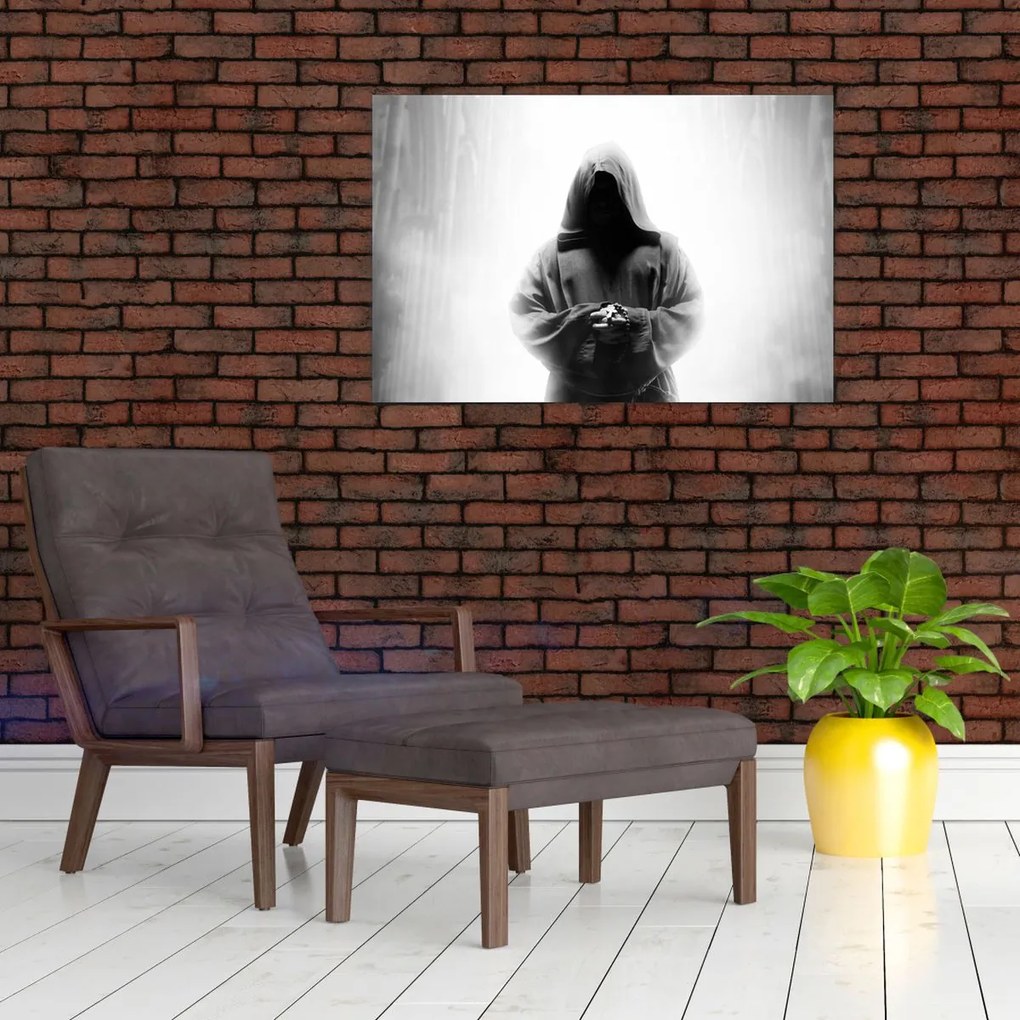 Obraz - Mních v kláštore (90x60 cm)