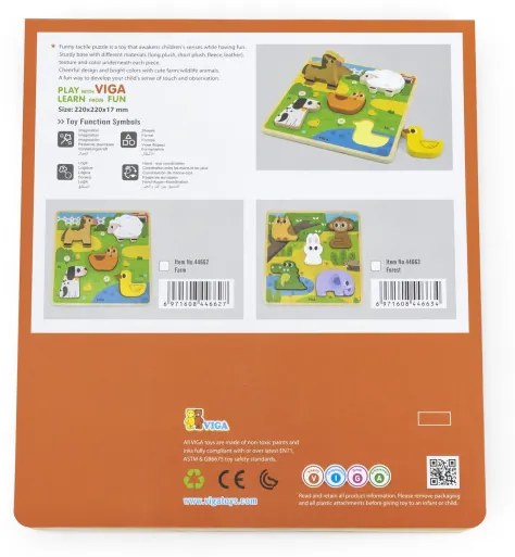 Drevené puzzle Viga 44662 farma