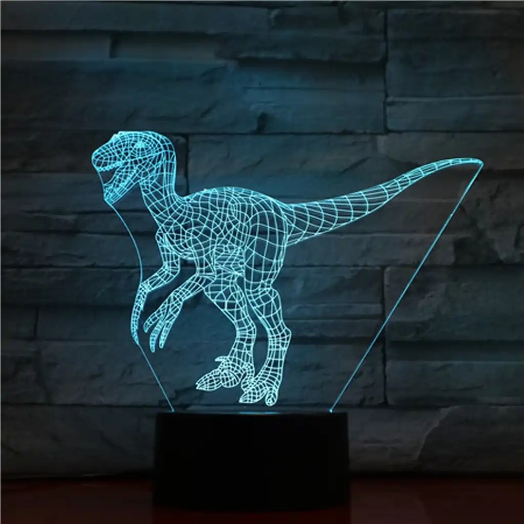 3Dmix 3DL-WD010 - 3D LED nočná lampa 3Dmix 3DL-WD - T-rex (Wood)