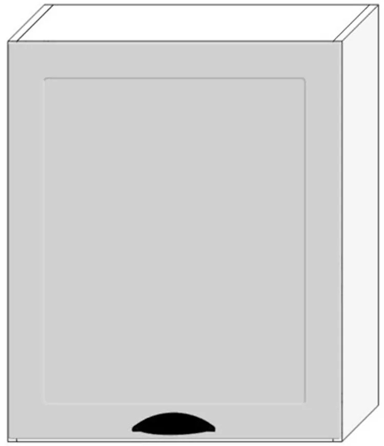 Kuchynská skrinka Adele W60 Pl Šedá Mat/Biely