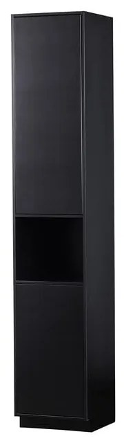 Čierna modulárna skrinka z borovicového dreva 40x210 cm Finca – WOOOD