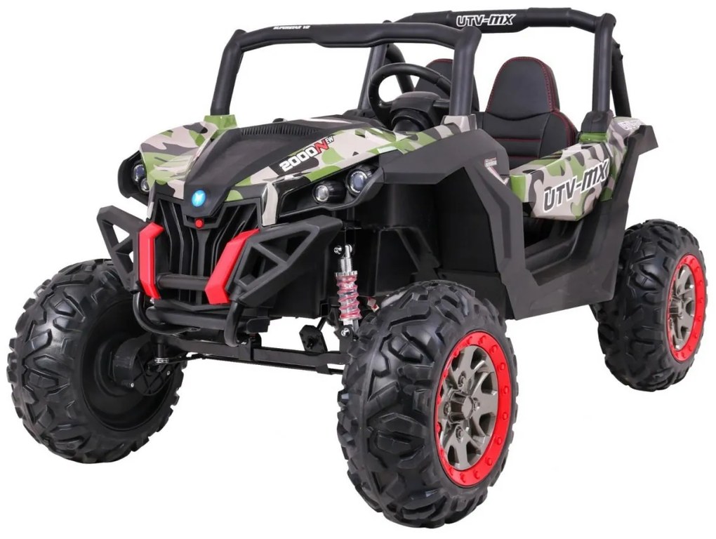 RAMIZ ELEKTRICKÁ AUTÍČKO JEEP UTV - XMX - CAMO- 4X4 - 4x45W - 2 x 12V/7Ah - 2023