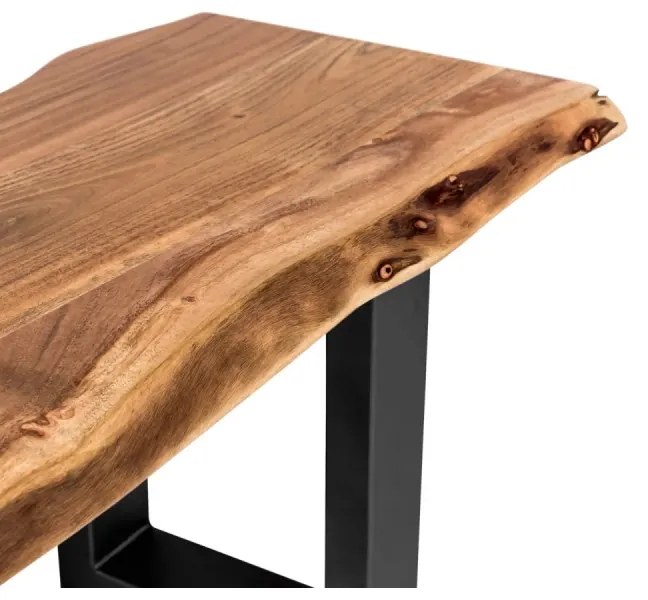 furniture-nabytek.cz - Masívna lavica Bullwer z akáciového dreva, lakovaná, čierna – 160×40 cm