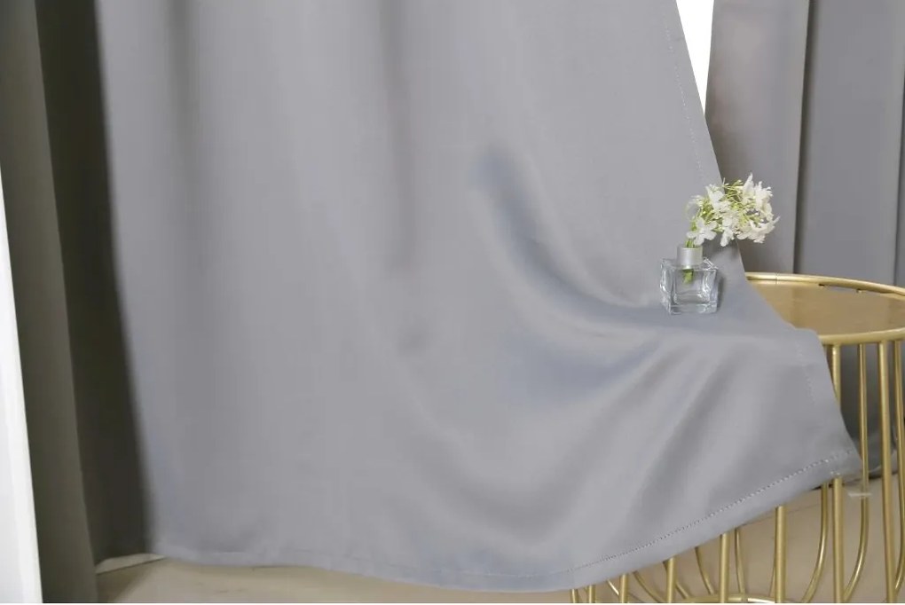 Záves OXFORD LIGHT 140x250 cm, svetlosivý Zavesenie: Riasiaca páska