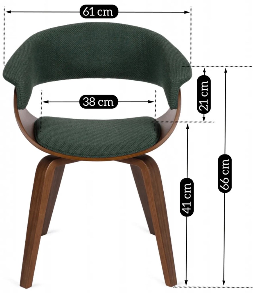 PROXIMA.store - Čalúnená stolička GARY FARBA: zelená