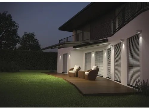 Kazetová markíza 5 x 3 m sivá s elektrickým pohonom a LED osvetlením