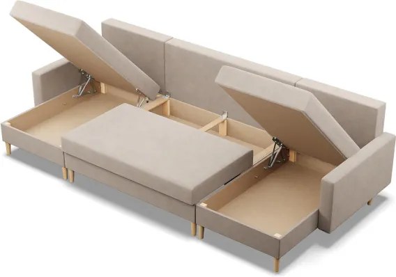 Sedacia súprava BLANK Elegant v tvare U béžová