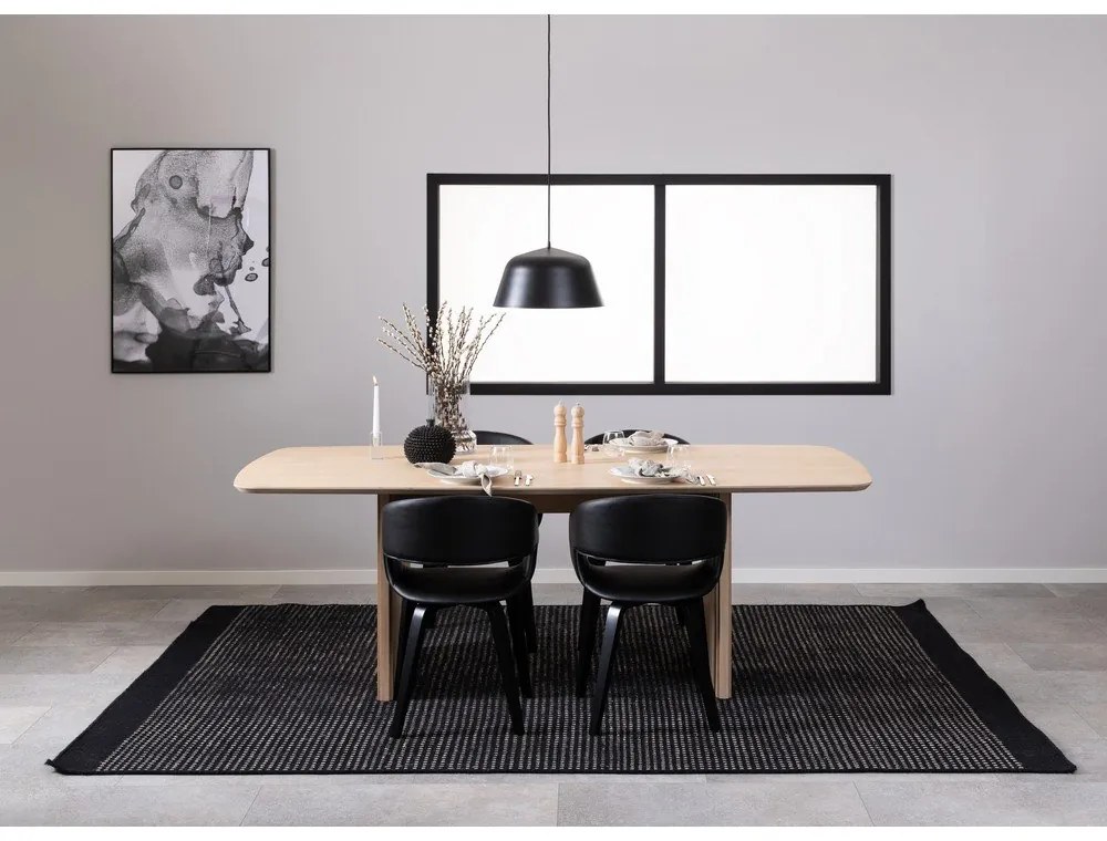 Biely jedálenský stôl v dekore duba 105x220 cm Christo – Actona