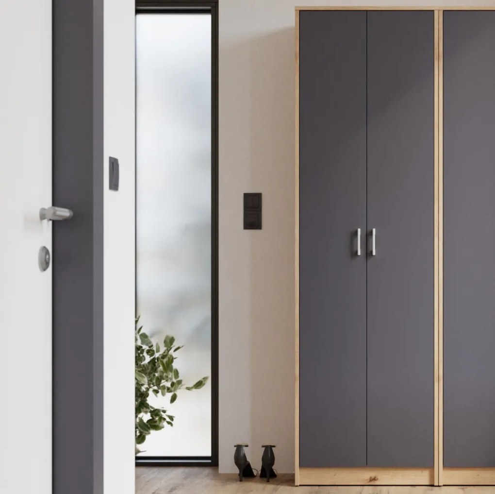 Policová skriňa Vincent, dub artisan/antracit