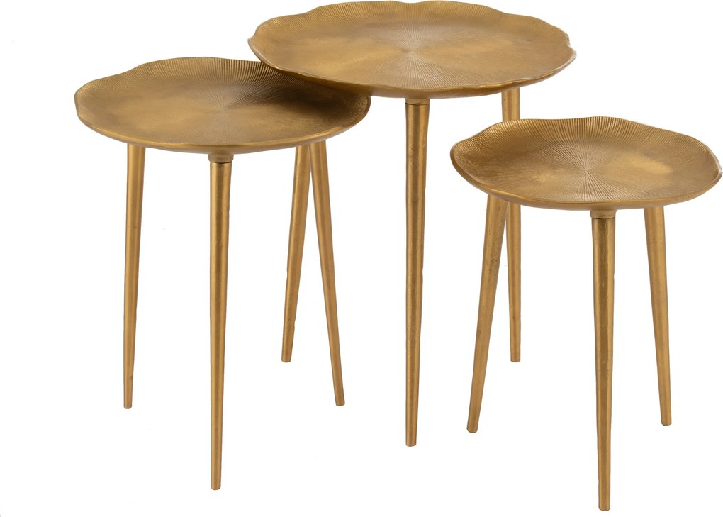 Set 3ks odkladacích stolíkov Irregular - 45*45*54 cm