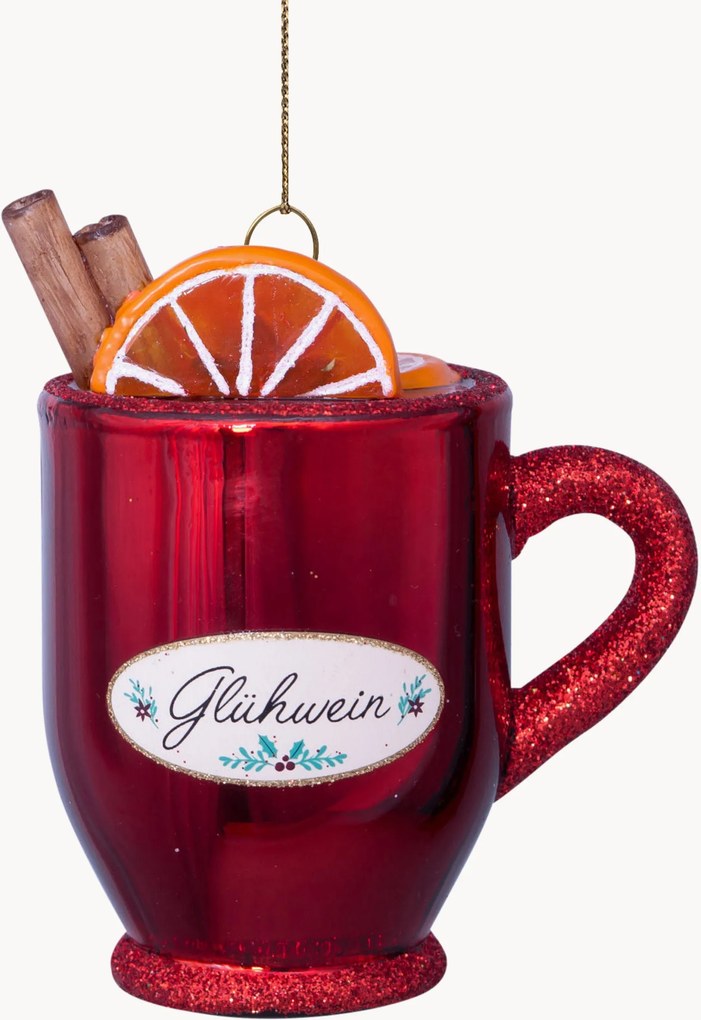 Ručne fúkaná vianočná ozdoba Glühwein