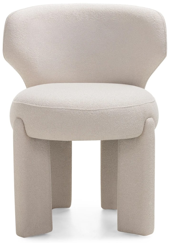 Jídelní designová židle Elaine boucle krémová