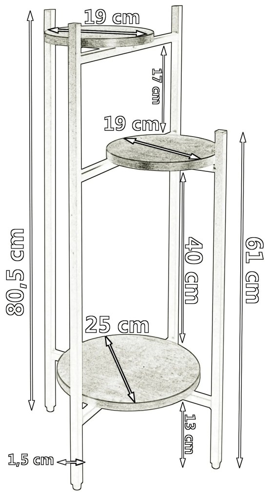 Stojan na kvety TRETORRI biely mramor