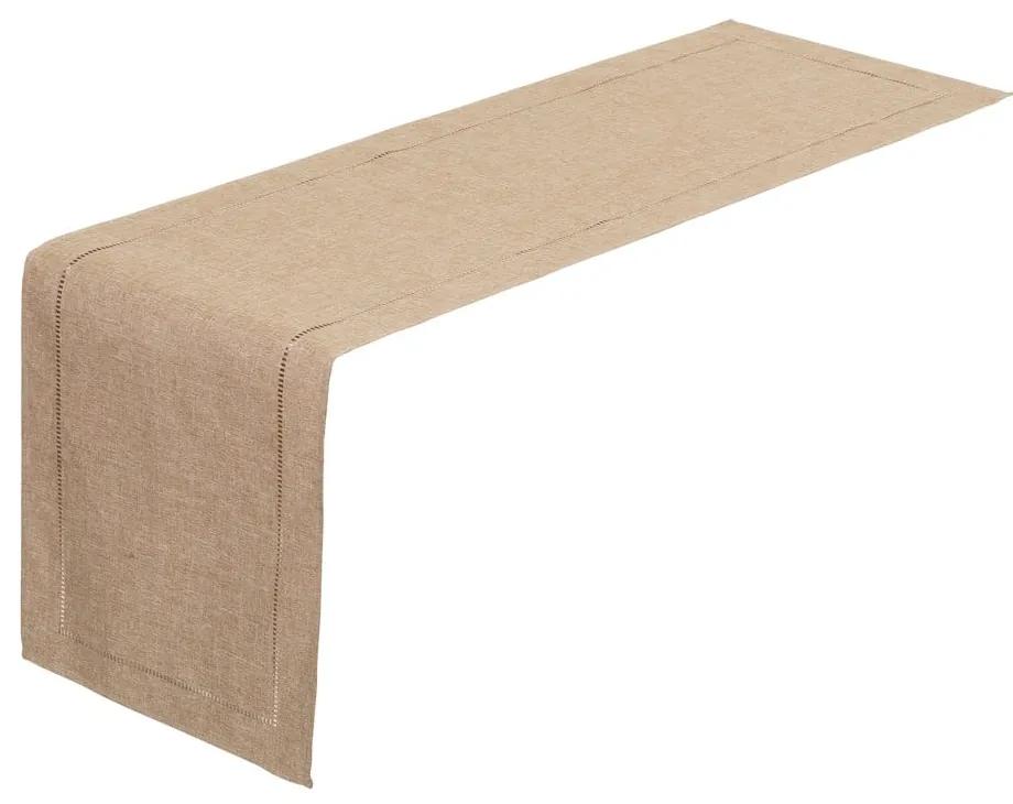 Béžový behúň na stôl Unimasa, 150 x 41 cm
