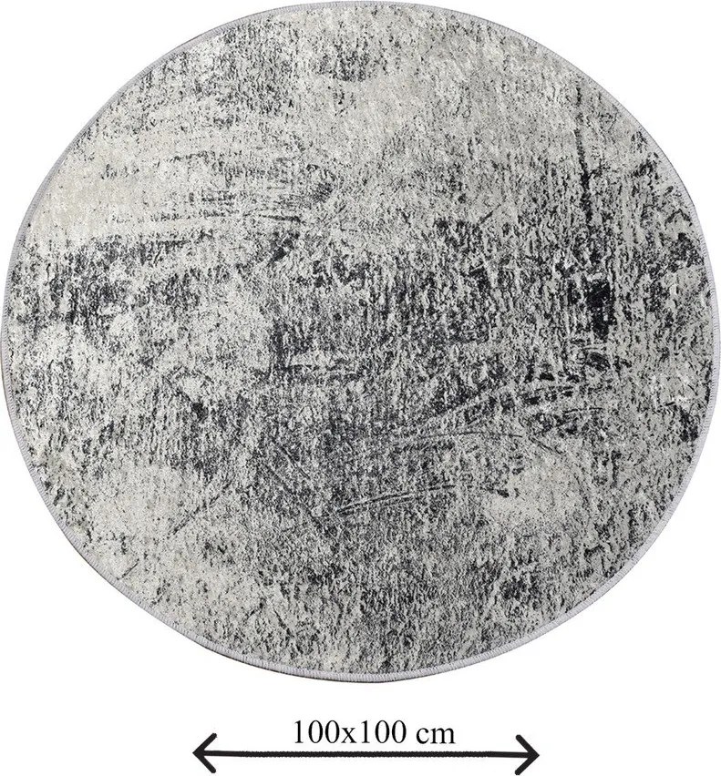 Sivá kúpeľňová predložka ø 100 cm Evidence – Foutastic