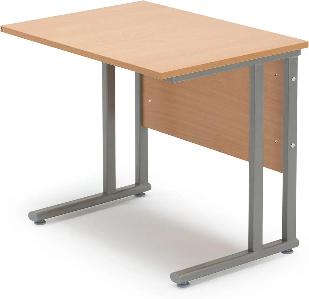 Prídavný kancelársky pracovný stôl Flexus, 800x600 mm, buk