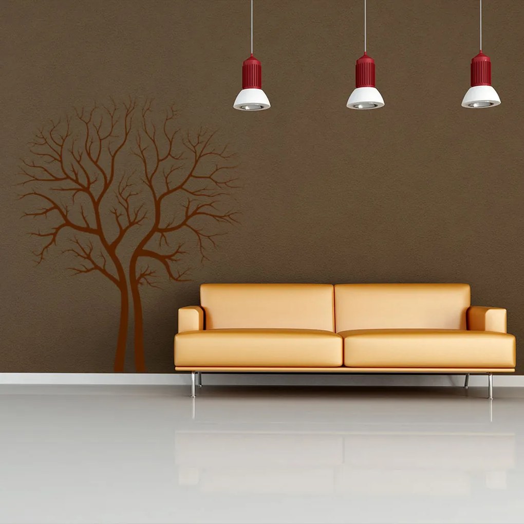 Veselá Stena Samolepka Strom na jeseň Farba: fialová, Veľkosť: 100 x 118 cm