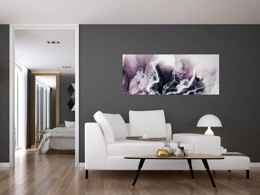 Obraz - Fialový mramor N⁰2 (120x50 cm)